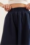 Women's Navy Blue Elastic Waist Parachute Bell Skirt Etk- 19000280 - 8