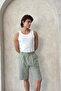Men's Pleated Baggy Linen Shorts - 4