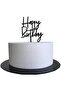Happy Birthday Cake Topper, 1 Count Black Acrylic Glitter Wordart Decoration for Party Cakes - 4