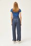 Women's Smoked Waist Lace Up Soft Textured Flowy Shalwar Trousers PNT-19000273 - 8