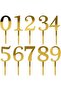 Acrylic Number Cake Toppers 0-9, Shiny Cake Decoration for Birthday Party, Wedding, Anniversary