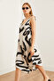 Women's Stone Black Sling Tie Pocket Woven Viscose Jumpsuit Tlm- 19000116 - 7