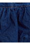 80573 100% Cotton Gathered Denim Balloon Skirt-Dark Blue - 4