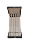 5-Piece Prayer Beads Stand-Shaped Tray and Box (Wooden Case) Black Faux Leather 18X35 cm - 4