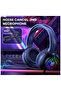 سماعة رأس سلكية للألعاب مع إضائة RGB و خاصية إلغاء الضوضاء ميكروفون لجهاز Ps4-5 / Pc Xbox اسود - 6