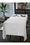 WHITE COLOR VELVET TEXTURED TABLE COVER LEAD-FREE VELVET TOUCH SERIES