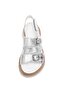 Elit Vesta Women's Genuine Leather Flat Sandals Silver - 6