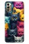 حافظة Tecno Spark 7 - 7T مصنوعة من مادة TPU ذات نمط ملون ومزخرف من السيليكون بنمط Tecno Cat Army