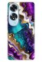 Oppo A60 Case (Cph2631) Compatible Silicone Patterned Molded Sharp Amethyst