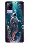 Vivo V21 Case Pictorial Patterned Silicone Flexible Compatible Cover Astronaut