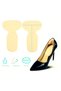 2 Pairs (4 Pcs) Cream Colored, Adhesive, Shoe Sole-Heel Support, Soft Anti-Heel Bump Half-Length Pads - 2