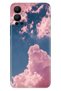 Case for Infinix Hot 12 Case Patterned Printed Flexible Silicone Cover Pink Cloud