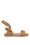 Elit Maribelle Women's Genuine Leather Orthopedic Flat Sandals Brown - 7