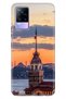 Vivo V21 Case Pictorial Patterned Silicone Flexible Compatible Cover Maiden Tower