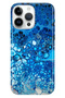 iPhone 16 Pro Max Case Silicone Pattern Printed Cover Deep Blue