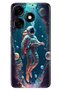 Tecno Spark 10 4g - 10C Case Colorful Custom Drawing Flexible Silicone Astronaut