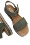 Elit Ziva Women's Genuine Leather Flat Sandals Khaki - 5