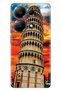 Case for Xiaomi Redmi Note 13 Pro 4g Colorful Design Flexible Silicone Pizza Tower
