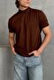 Men's Oversize Half Fisherman Knitwear Short Sleeve T-Shirt - 2
