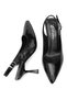 Elit Calissa Women's Genuine Patent Leather Classic Heeled Shoes Black - 4