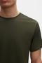 Slim Fit Khaki Crew Neck 100% Cotton Breathable T-Shirt - 6