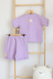 4 Layer Muslin Kids Summer Shorts Top and Bottom Set - 5