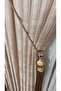 Linen Textured Gold Lurex Multicolor Cream Stone Board Background Curtain Heavy Weight Single Wing Frequently Pleated - 2