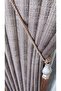 Linen Textured Gray Lurex Multicolor Smoked Panel Background Curtain Heavy Weight Single Wing Frequently Pleated - 2