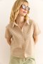 Women's Stone Double Sleeve Scallop Shirt Gml-19001340