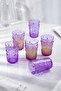 Acrylic Purple 6-Piece Short Cup & Water Soft Drink Coffee Side Cup 400 ml (Not Glass)