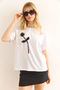 Women's White Accessory Single Flower Cotton Regular Fit T-Shirt Tsh-19000893 - 3