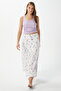Women's Rebekka Floral Lilac Lined Long Skirt 17639 - 3
