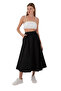 Women's Poplin Skirt with Elastic Waist - 4