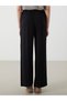Wide Leg Women's Trousers with Elastic Waist (S5) - 4