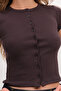 Buttoned Basic T-Shirt P0377-K12 - 2