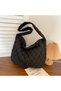Black Fashion Quilted Women Underarm Shoulder Bag Nylon Hobo Large Capacity
