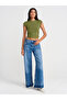 30899 Top-Light Khaki with Shirring Detail on the Sides - 4