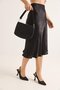 Zippered Baguette Women's Handbag Black