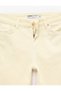 Cotton Buttoned Pocketed Slim Fit High Waist Bootcut Jean Trousers - Kick Flare Jean - 7