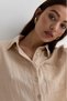 Beige Long Sleeve Muslin Shirt with Pockets Sh158 - 6