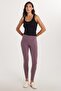 Women's Super Slim Elastic Waist Interlock Standard Size Normal Waist Dusty Rose Tights - 4