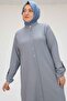48022 Large Size Wrap Shirt - Gray - 2