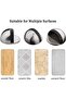 4PCS Door Stops, Stainless Steel Door Stopper Floor Mounted, Oval Adhesive Door Stop with Adhesive P - 7