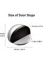 4PCS Door Stops, Stainless Steel Door Stopper Floor Mounted, Oval Adhesive Door Stop with Adhesive P - 4