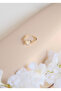 Star Detailed Zircon Heart Stone Steel Ring - 2