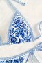 Blue Patterned Covered Bikini Set - 3