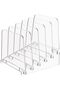 Desk File Organizer, 5-Section Vertical File Holder Stand, Acrylic Sorter for Office, School, Home
