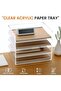 Acrylic Paper Tray, 4-Tier Desk Organizer, Clear Stackable Letter Tray for School & Office - 2