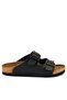 Daily Comfortable Fit Double Buckle Unisex Slippers Black - 4
