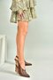U 654304103   Tan Genuine Leather Western Heeled Shoes - 3